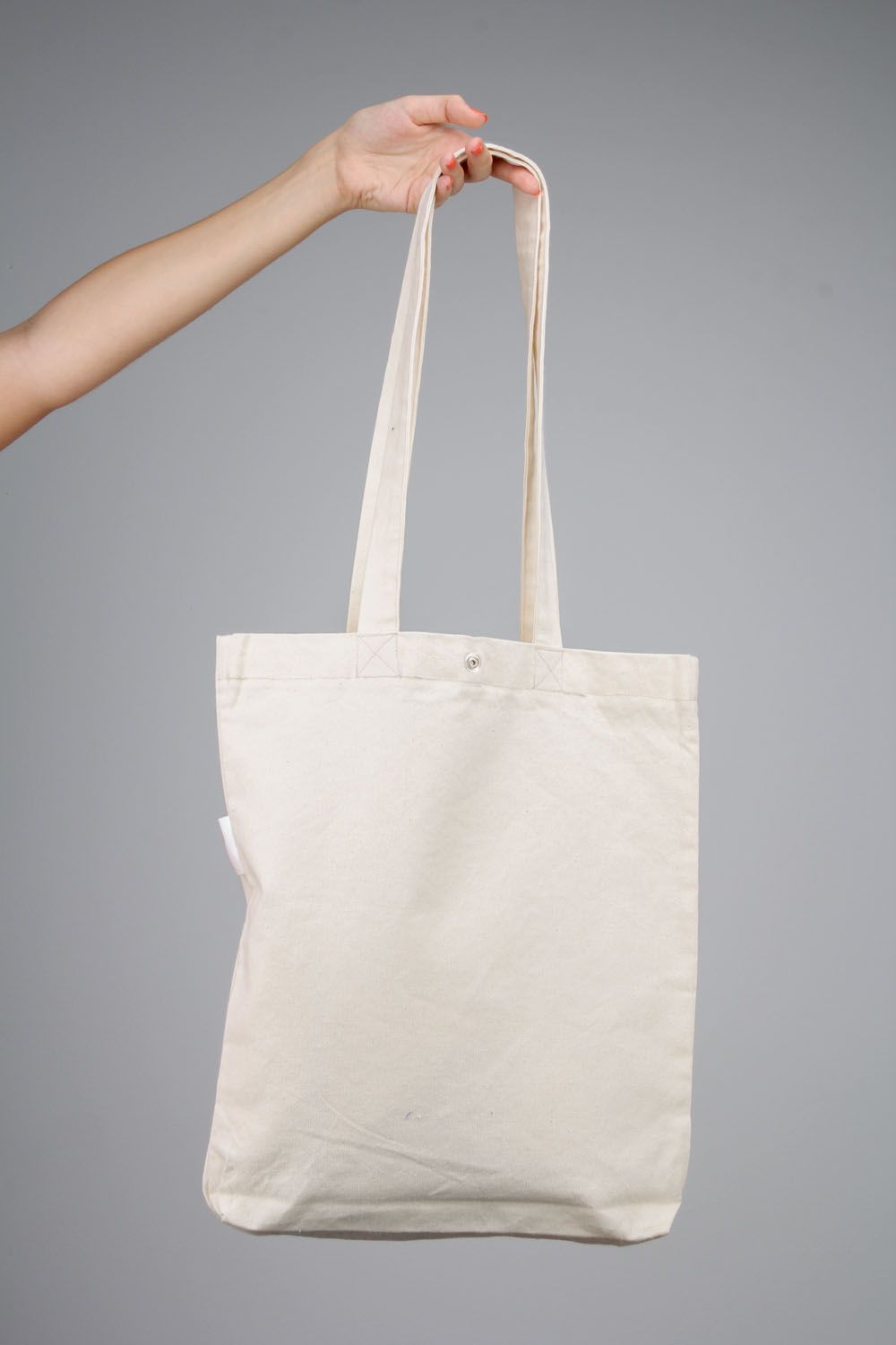 Textile bag with button photo 3