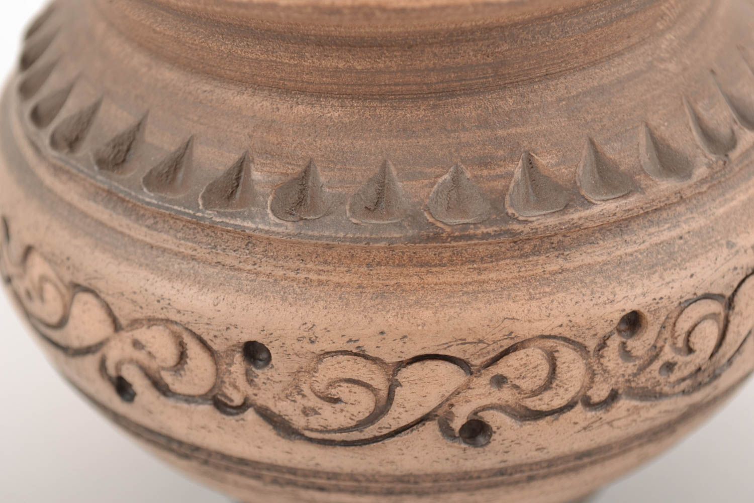 Pote de arcilla artesanal tratado con plata original bonito vajilla 250 ml foto 3
