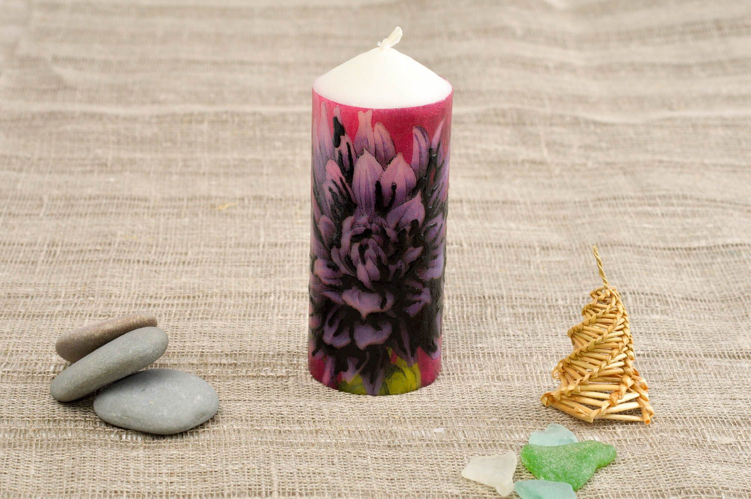 Unusual handmade paraffin candle aroma candles home decoration small gifts photo 1