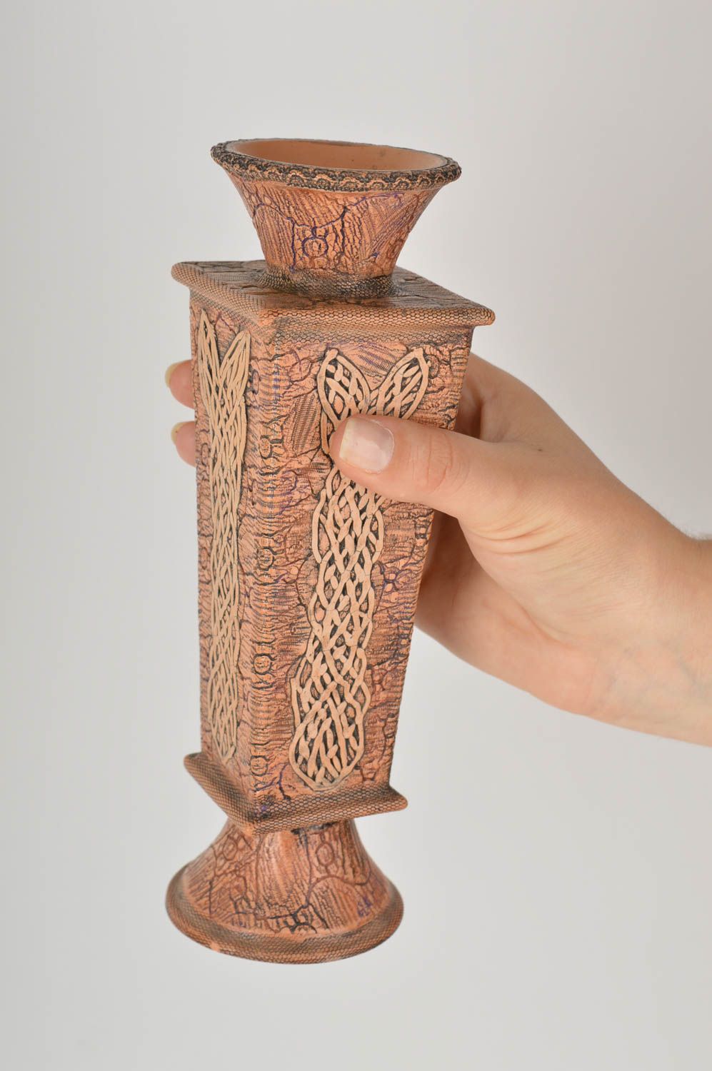 Handgemachte Keramik Blumen Geschenk für Frauen Vase Haus Dekor stilvoll schön foto 5