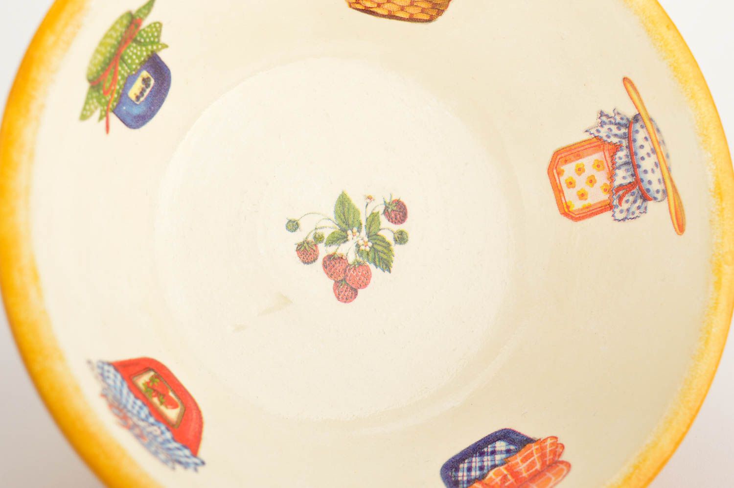 Plato de madera pintado plato artesanal vajilla moderna decoración de cocina foto 2