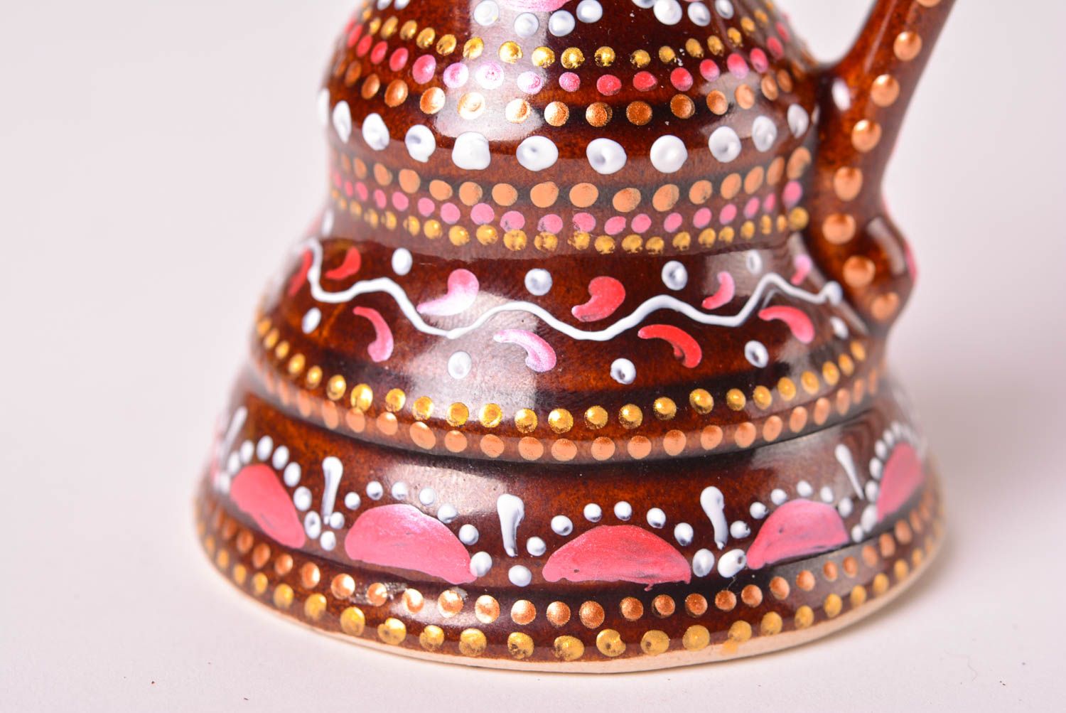 Portavelas artesanal de cerámica pintado decoración de interior regalo especial  foto 4
