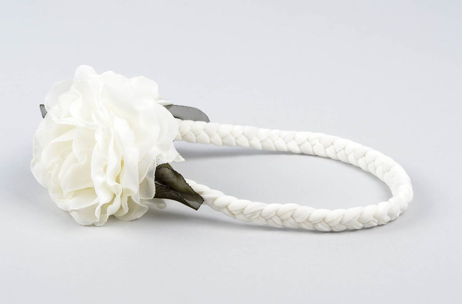 Banda para el cabello artesanal con flores cinta de pelo regalo para niña foto 3