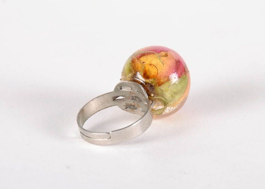 Ring with natural rose photo 3