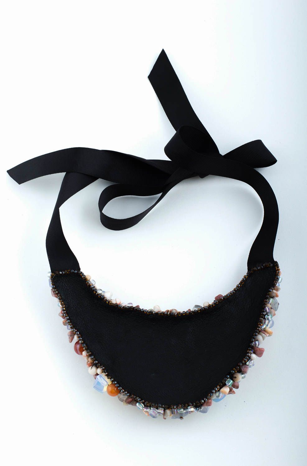 Handmade necklace trendy jewels designer gift natural stones jasper accessory photo 4