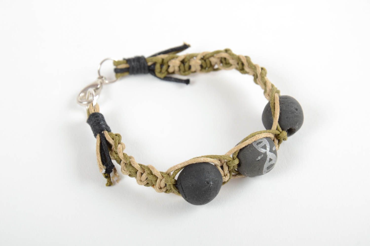 Geflochtenes Armband handgemachter Schmuck Armband mit Kugeln Schmuck für Frauen foto 1