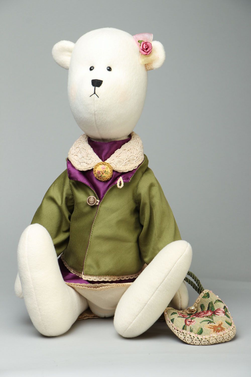 Handgemachtes Kuscheltier Bär foto 1