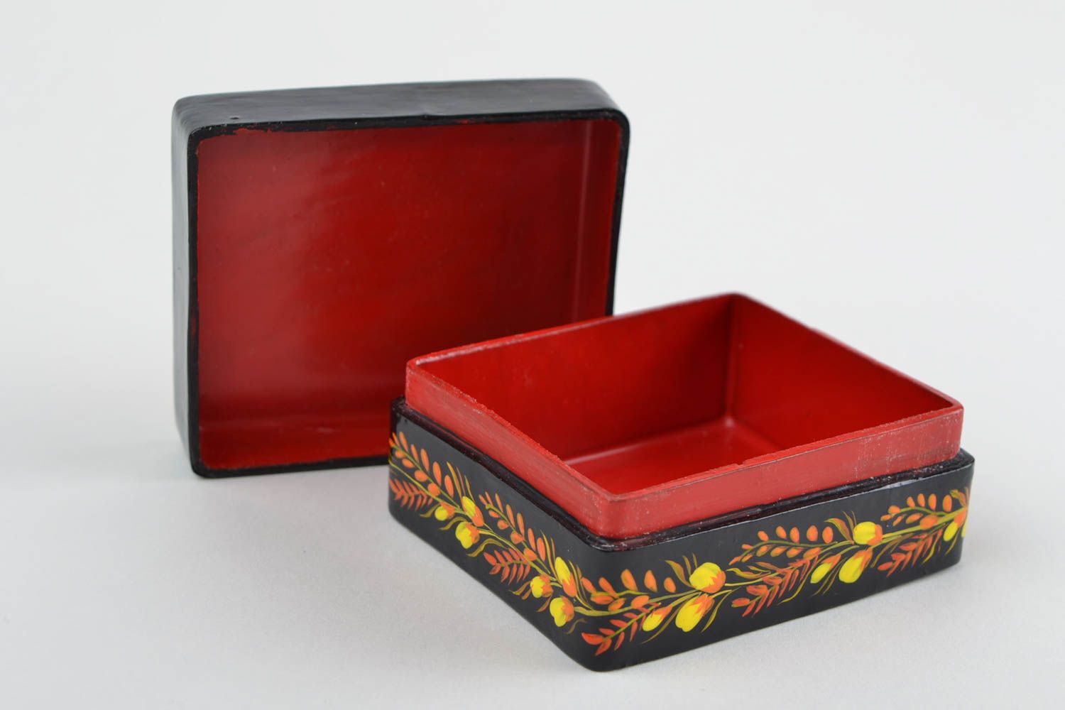 Papier-mache jewelry box handmade painted box for jewelry home decor ideas photo 10