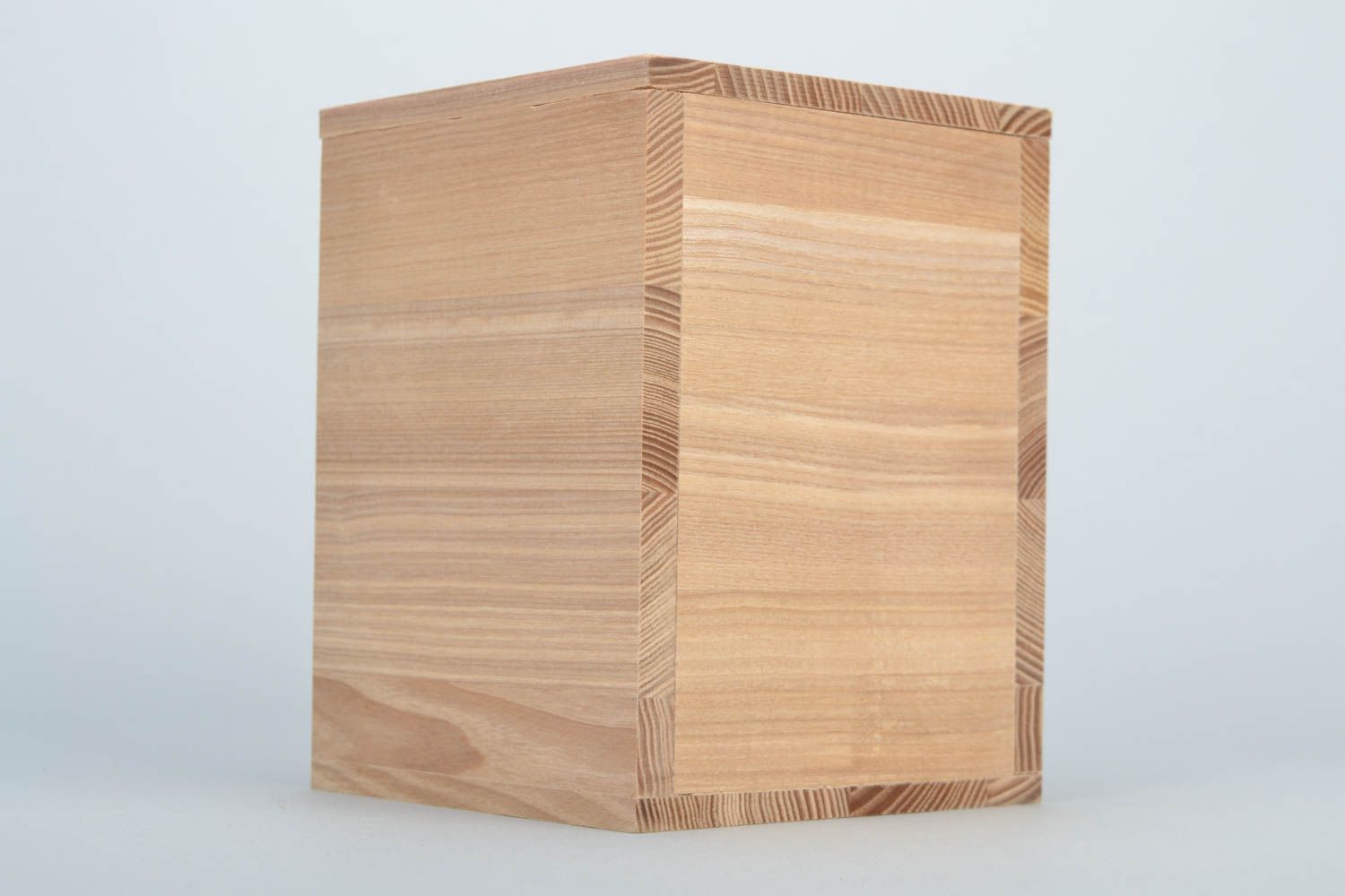 Handmade rectangular ash wood box craft blank for decoupage or painting photo 1