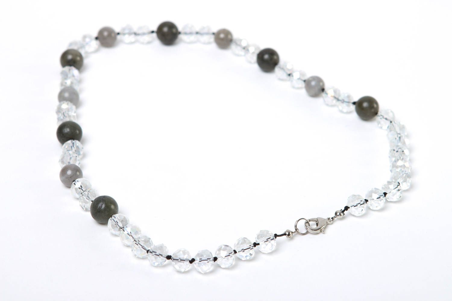Halskette Frauen handgefertigt Damen Accessoire effektvoll Perlen Schmuck foto 4