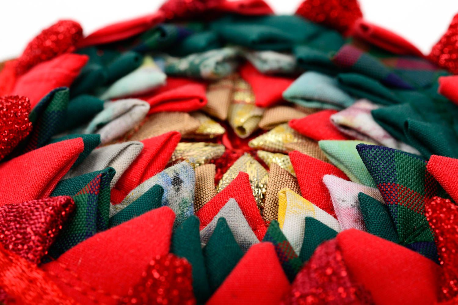 Handmade rote Deko für Weihnachten Wohn Accessoire Tannenbaum Schmuck grell  foto 6