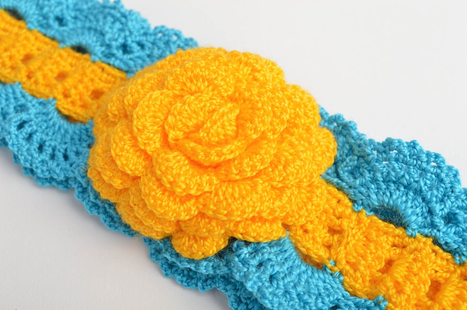 Beautiful handmade crochet flower headband fashion accessories gifts for her photo 4
