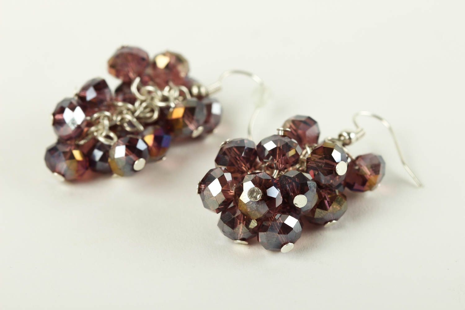 Crystal earrings handmade glass earrings beautiful earrings evening jewelry photo 3