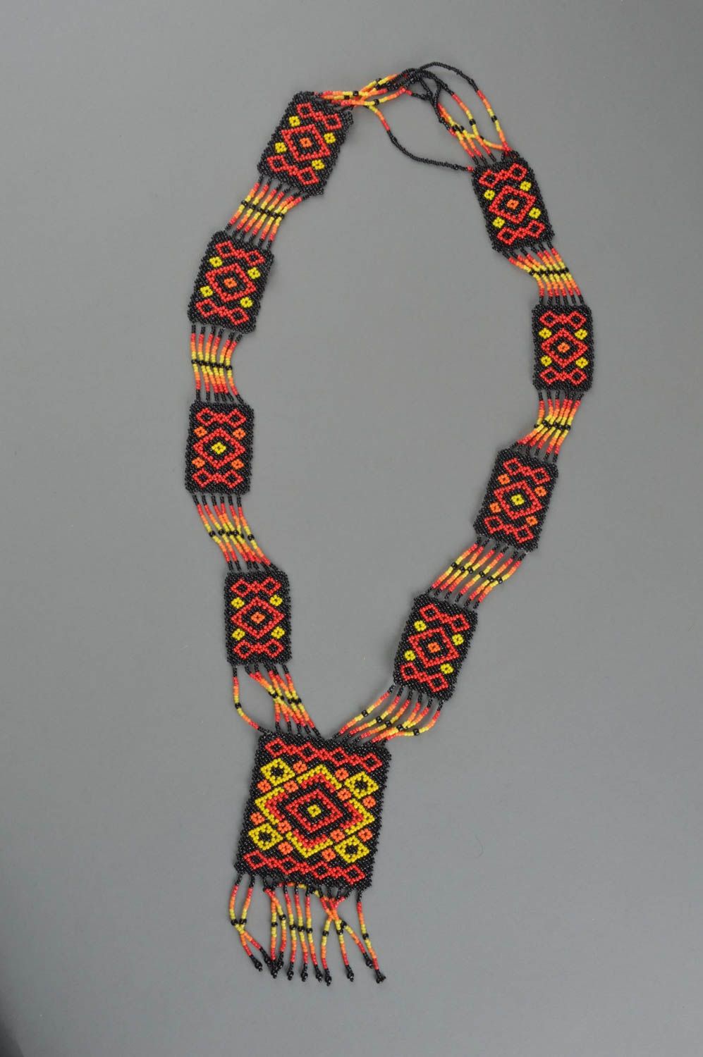 Beaded gerdan necklace handmade jewelry designer ethnic accessory for girls photo 2