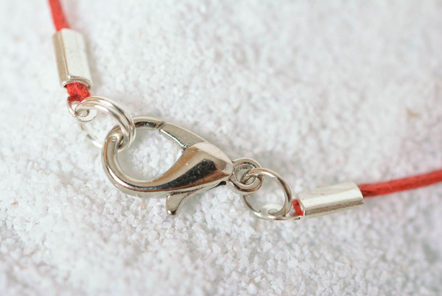 Schnur Armband Schmuck für Frauen Designer Accessoire rot stilvoll mit Schnecke foto 4