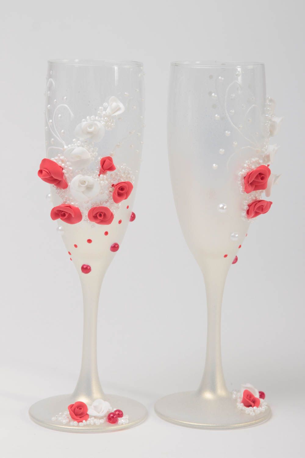 Flûtes à champagne fait main Verres à vin Service vaisselle design original photo 2
