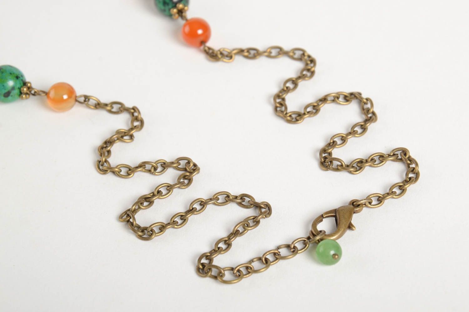 Modeschmuck Halskette handmade Accessoire für Frauen Damen Collier bunt zart foto 4