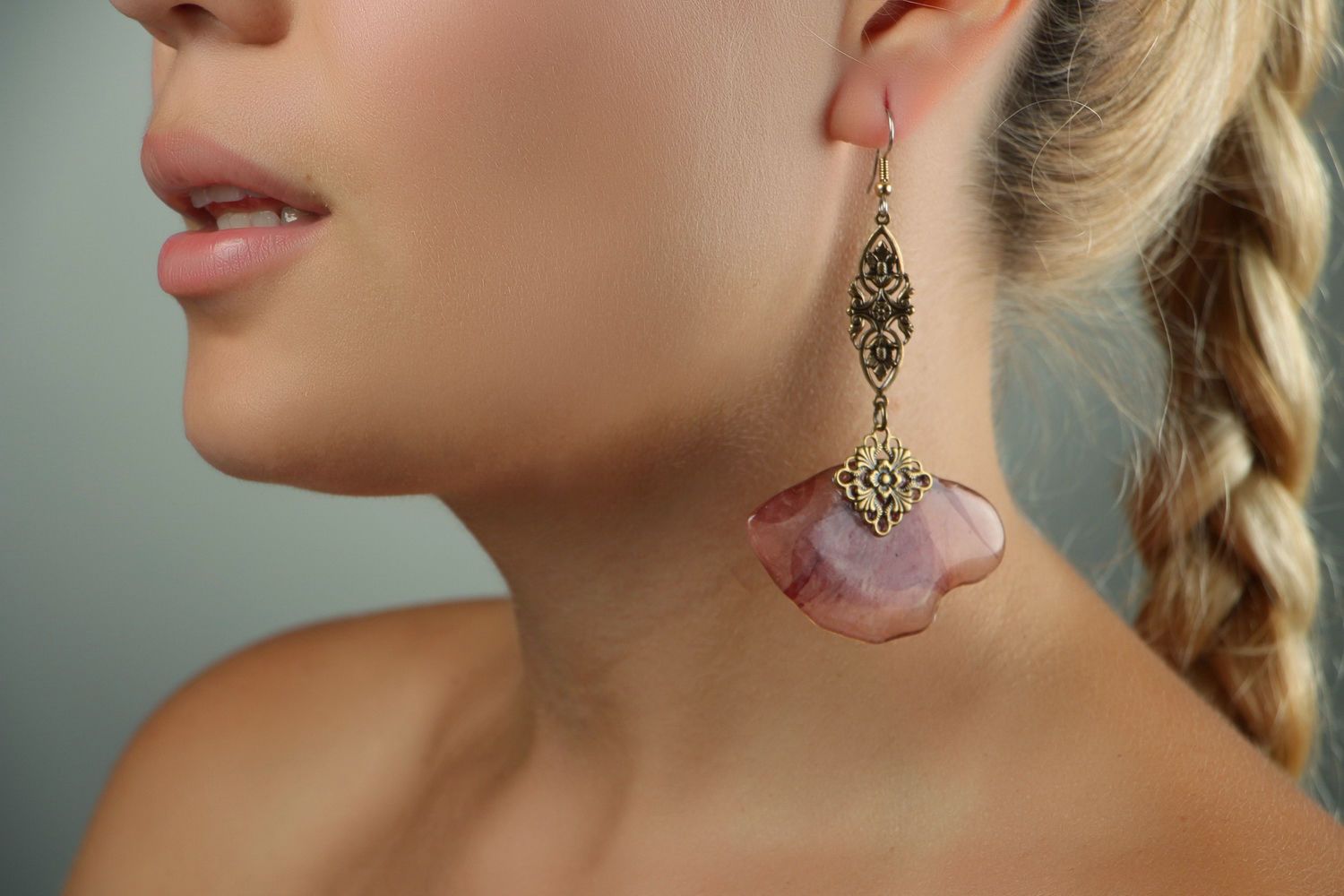 Earrings Mediterranean poppies photo 5
