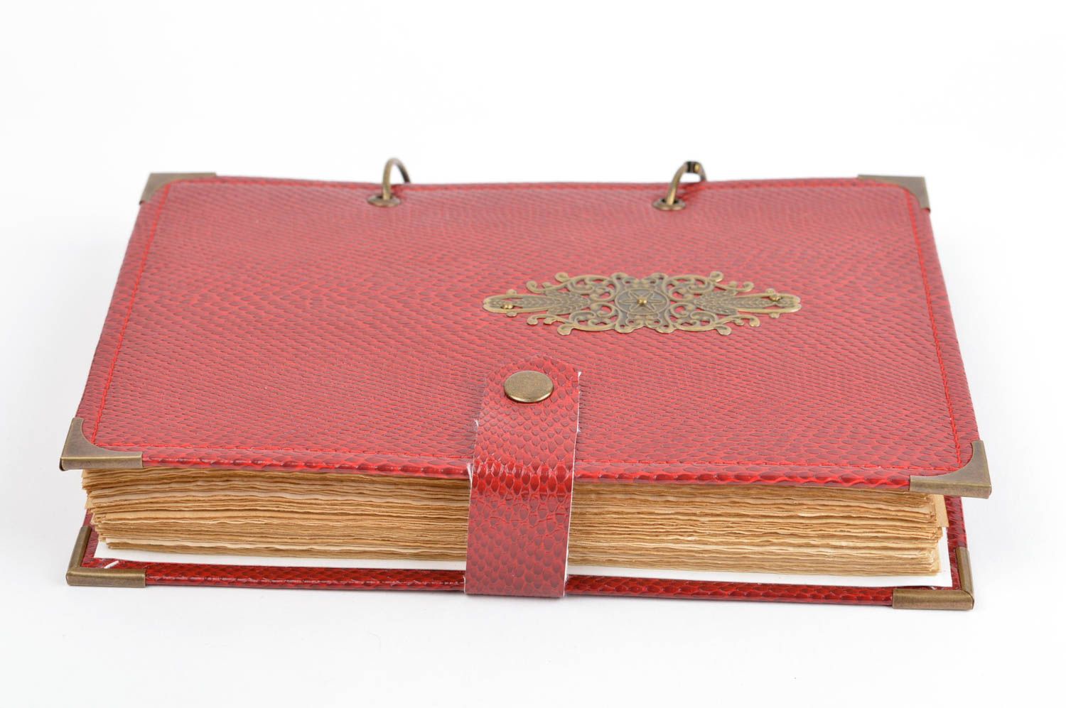 Handmade designer organizer beautiful red notebook stylish notebook gift photo 2