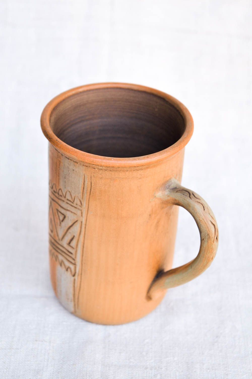 Tasse céramique faite main Mug original 40 cl Vaisselle design argile grise photo 5