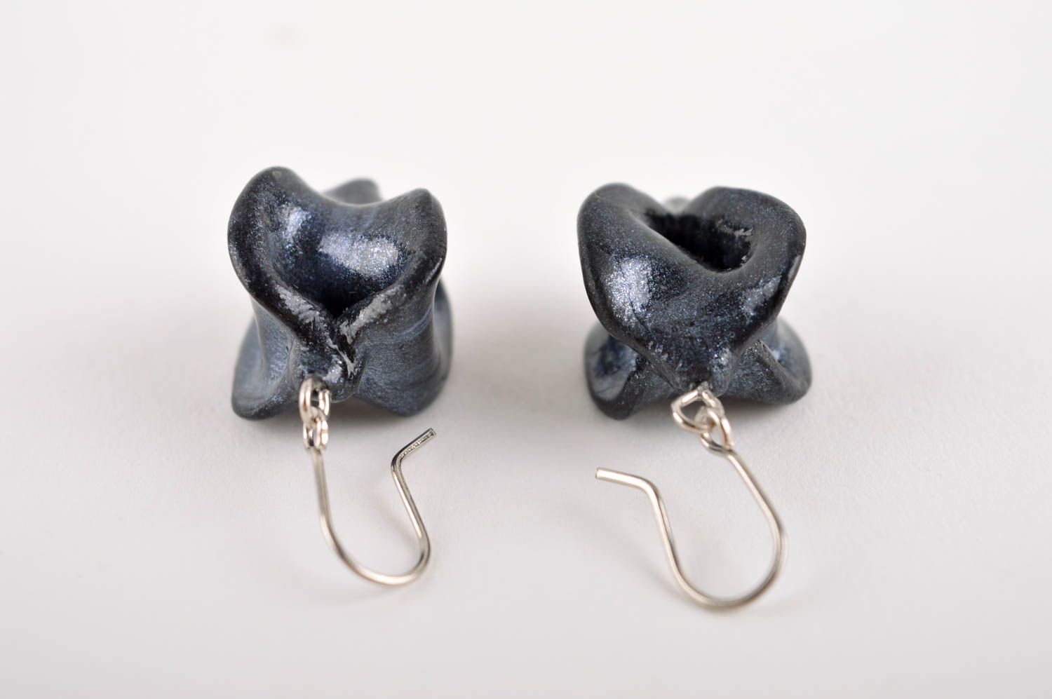 Handmade jewelry dangling earrings plastic jewelry designer earrings unique gift photo 5