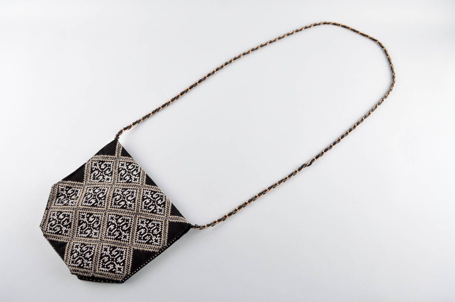 Embroidered shoulder bag handmade purse textile purse present for women photo 2