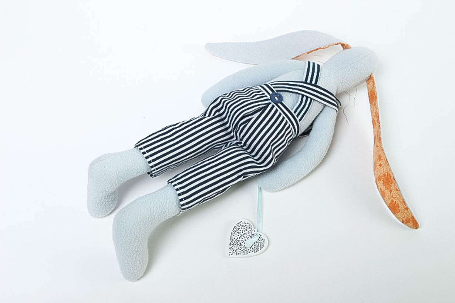 Интерьерная игрушка ручной работы игрушка-заяц в костюме авторская игрушка.  фото 4