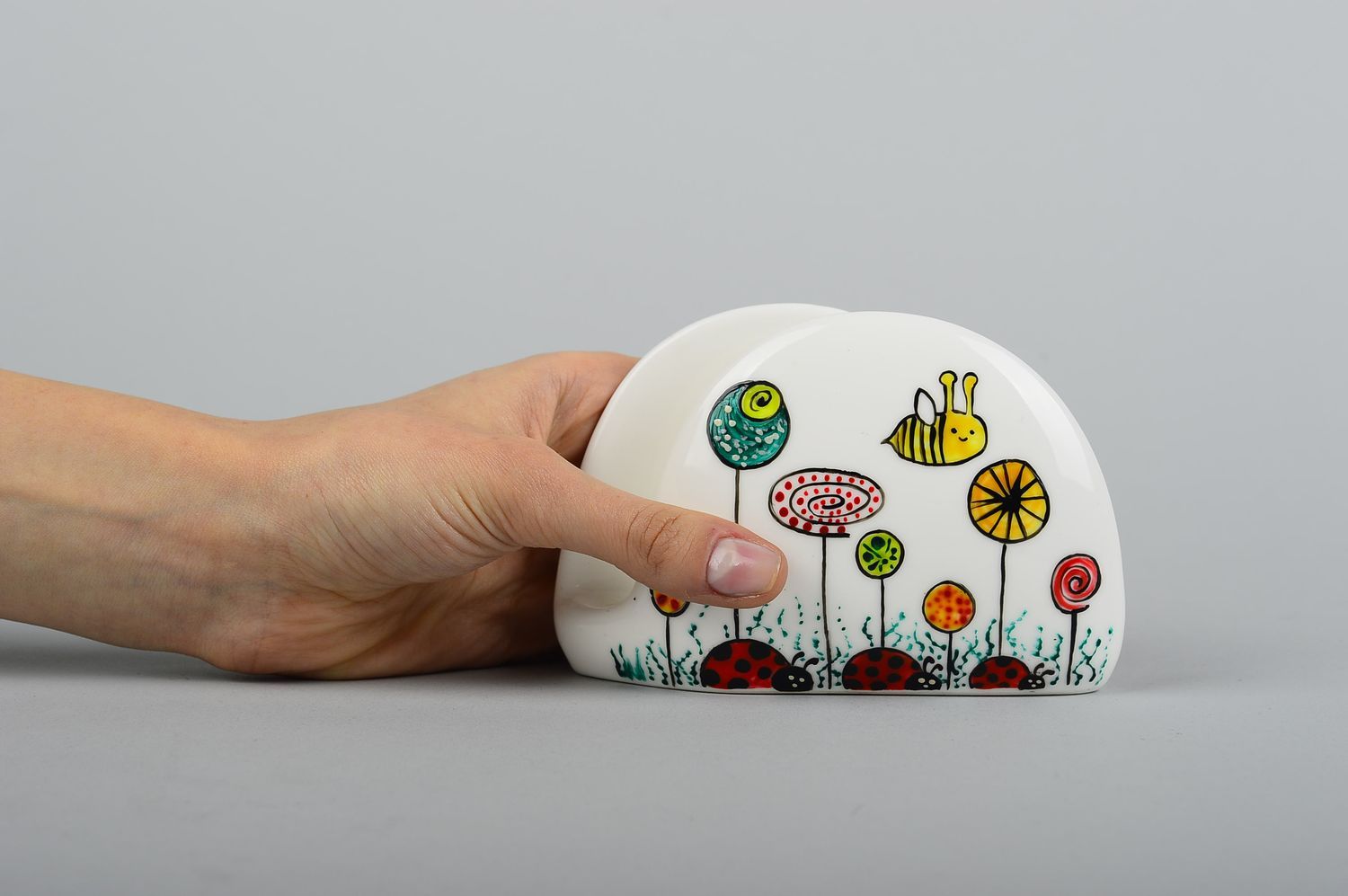 Unusual handmade napkin holder ceramic napkin holder pottery works gift ideas photo 3