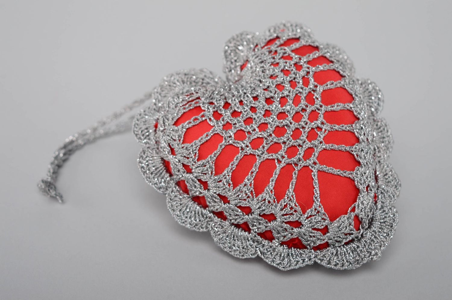 Crochet interior pendant heart photo 3