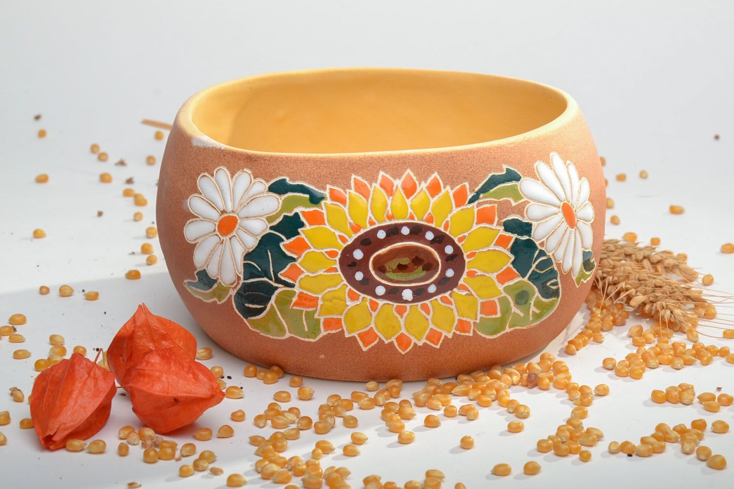 Ceramic bowl Flowers photo 1