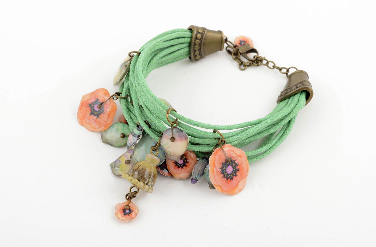 Stylish handmade wax cord bracelet woven bracelet design fashion accessories photo 1