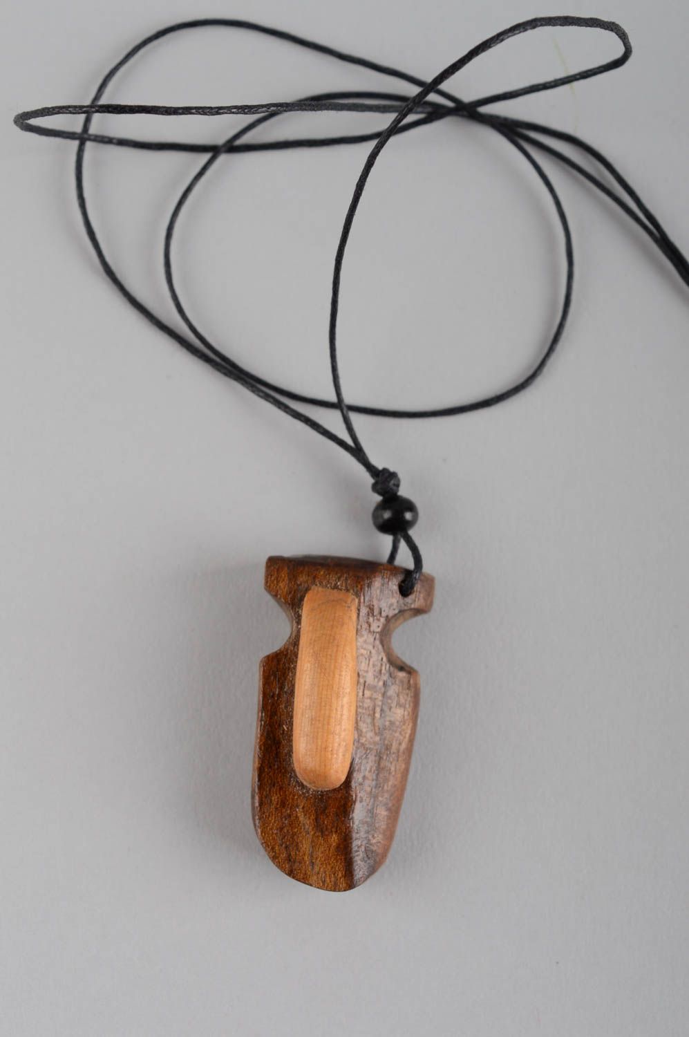 Unusual handmade wooden pendant wood craft fashion neck accessories for girls photo 7