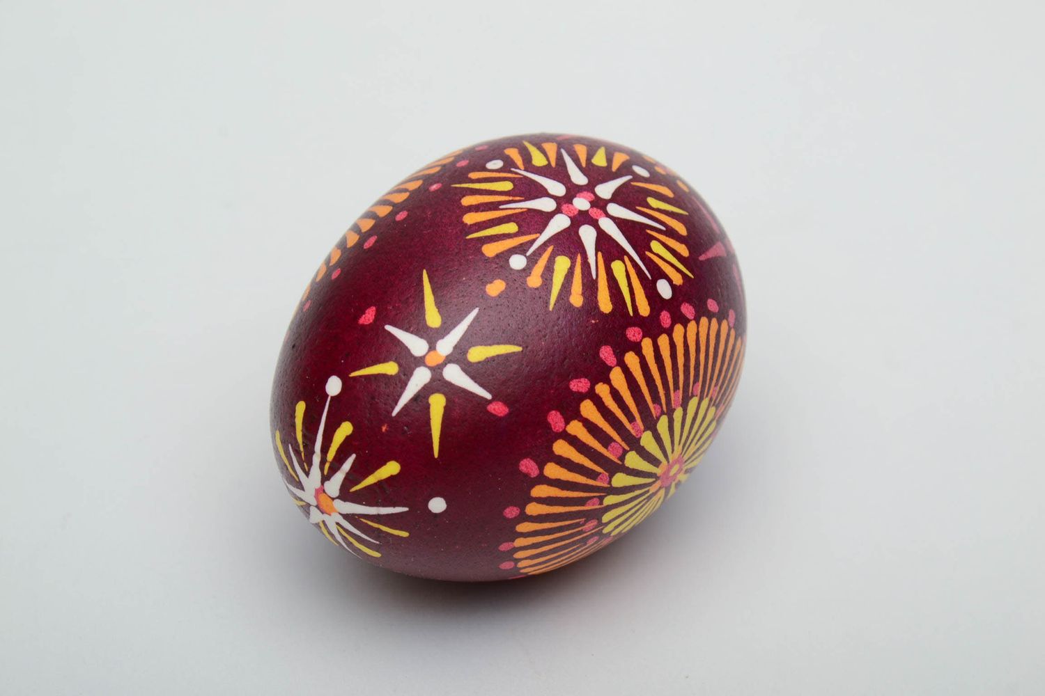 Oeuf de Pâques décoratif aux motifs lemkoviens photo 4