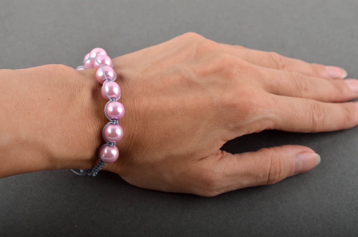 Bracelet perles Bijou fait main Accessoire femme perles artificielles design photo 4