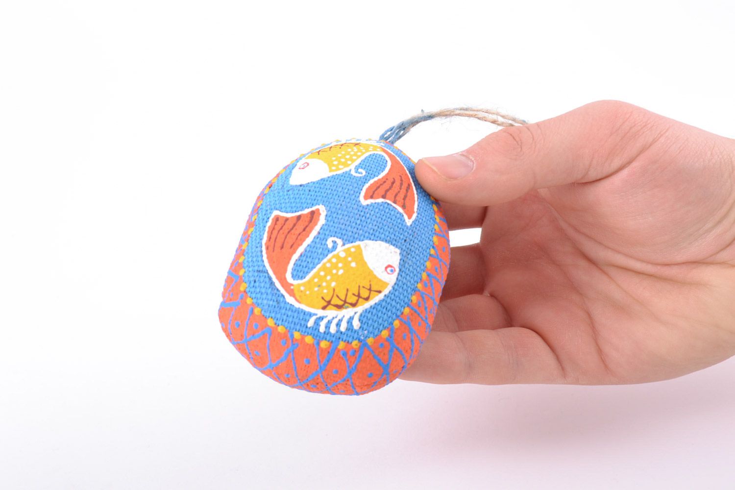 Handmade flavored soft interior pendant in the shape of Easter egg photo 5