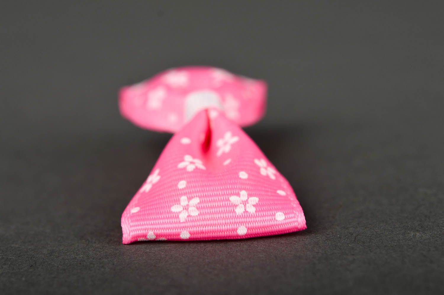 Заколка из лент ручной работы розовая детская заколка для волос детская заколка фото 4