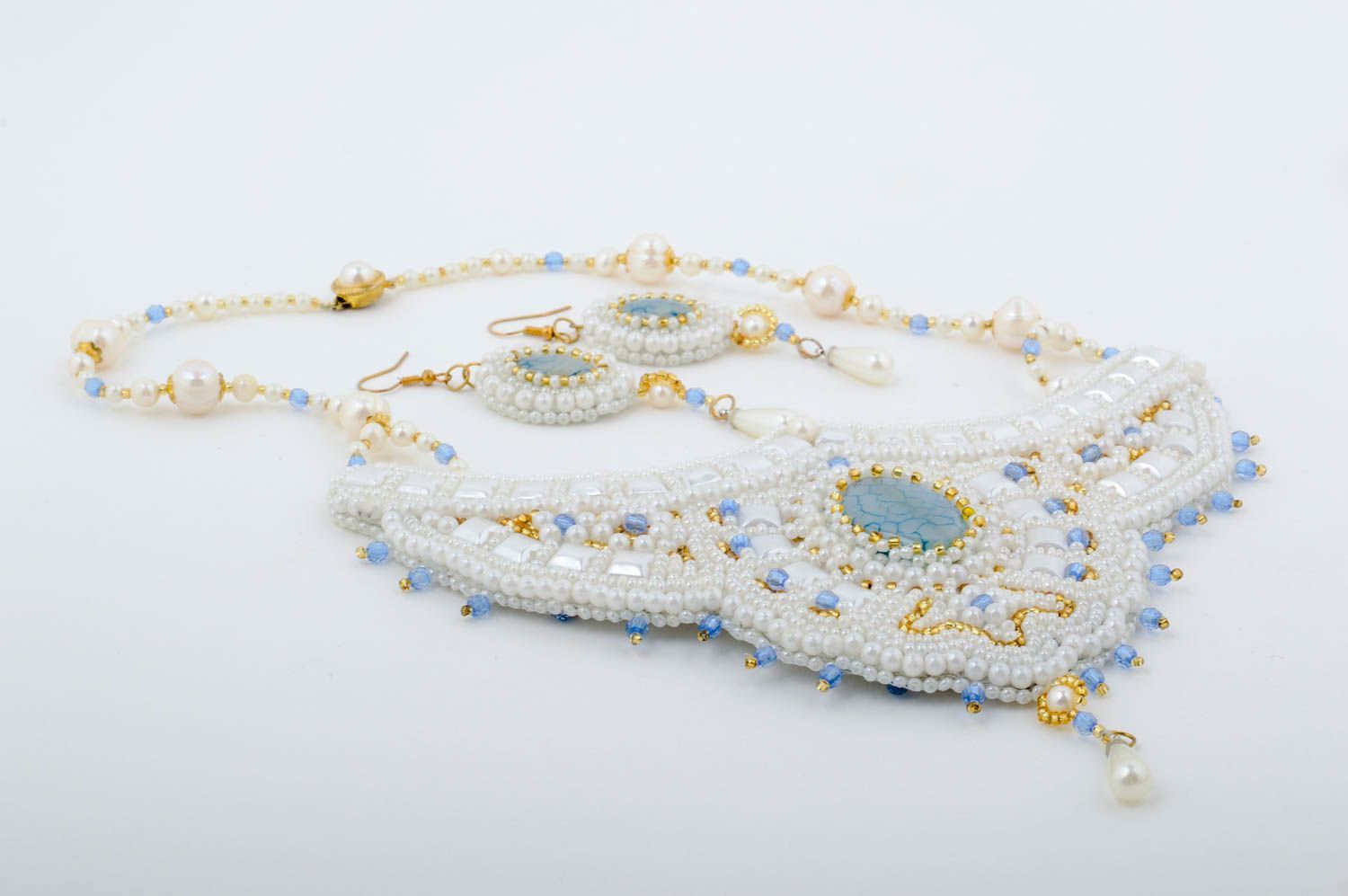 Handmade earrings designer pendant beaded accessory beads jewelry gift ideas photo 3