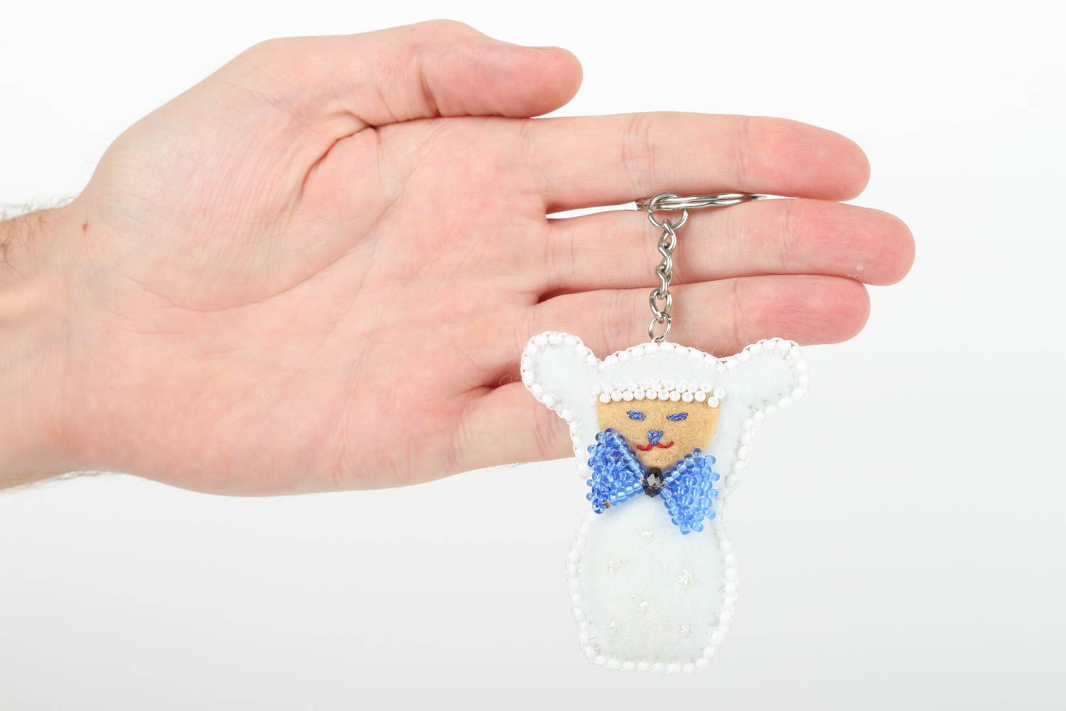 Handmade textile keychain designer unusual keychain beautiful souvenir photo 4