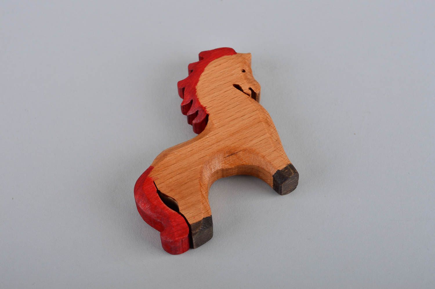 Игрушка для детей игрушка ручной работы игрушка лошадка деревянная маленькая фото 5