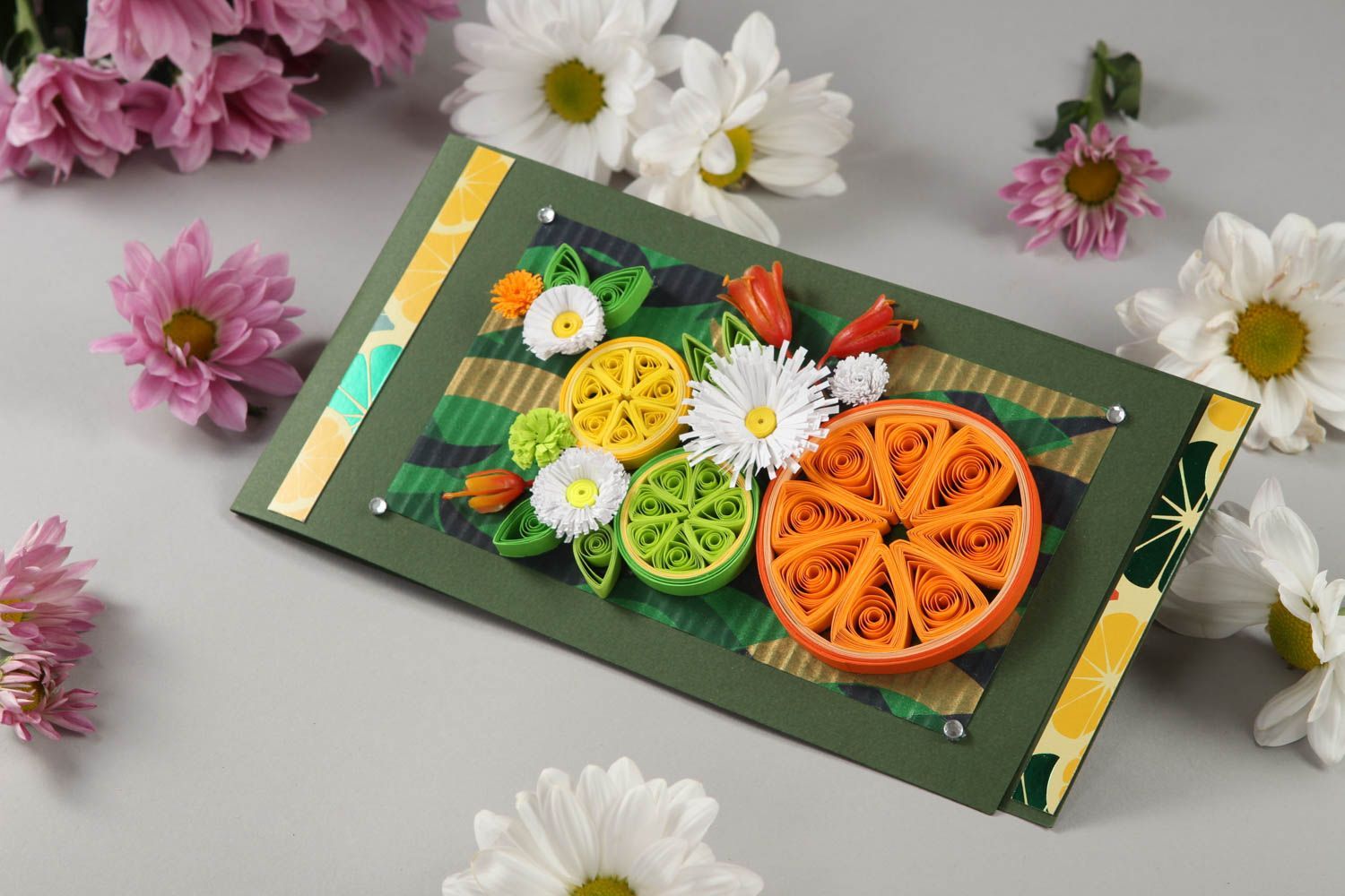 Stylish handmade greeting card quilling card design handmade gifts cute card  photo 1
