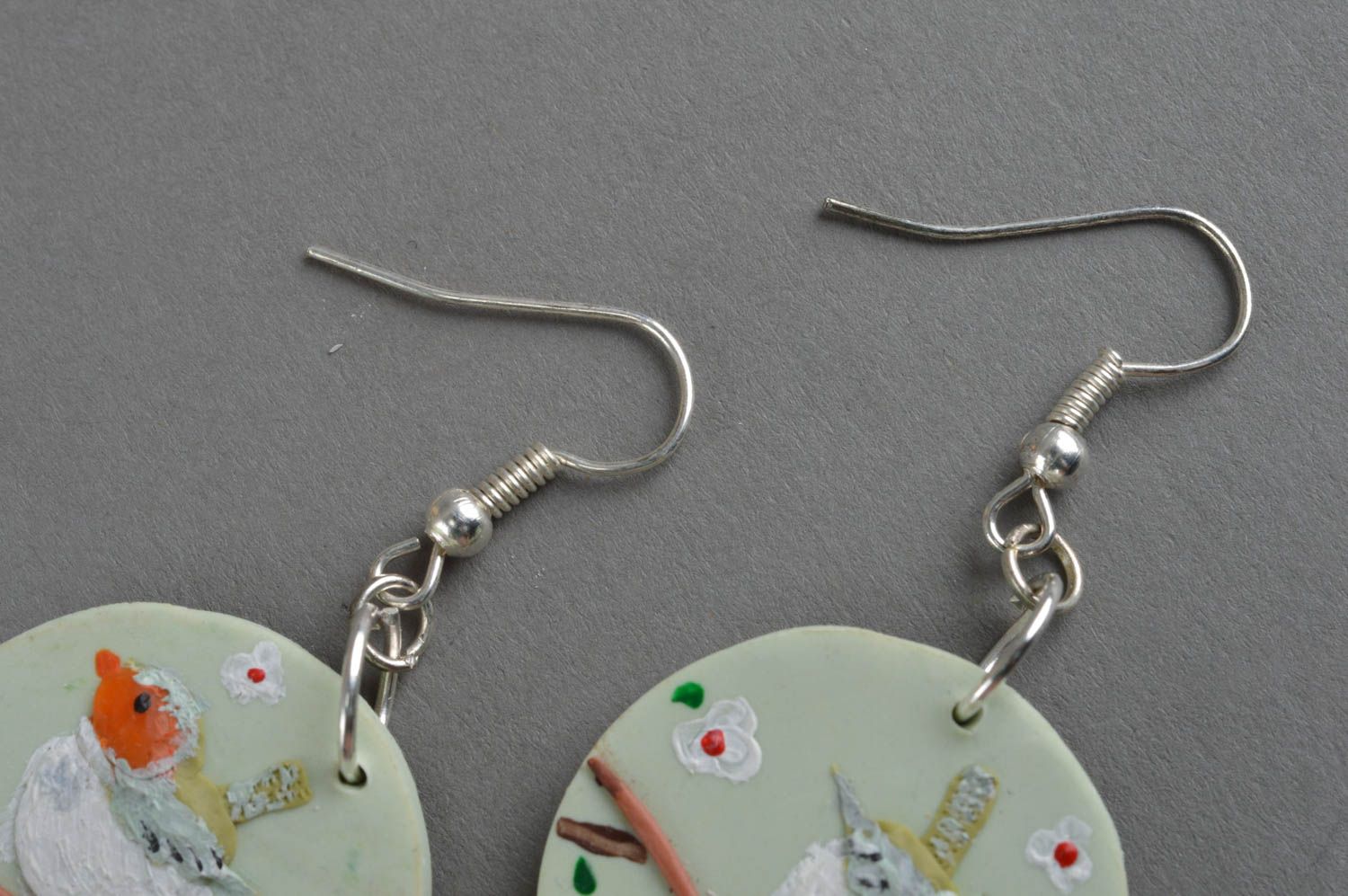 Beautiful handmade polymer clay earrings designer plastic earrings gift ideas photo 4