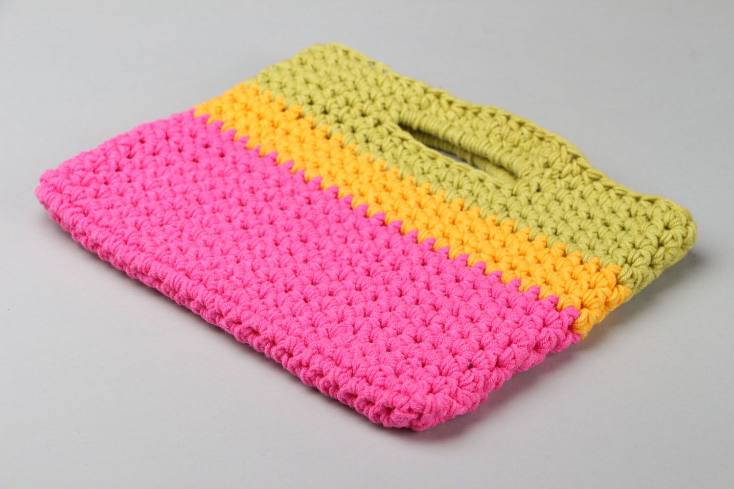 Cotton crocheted bag photo 3