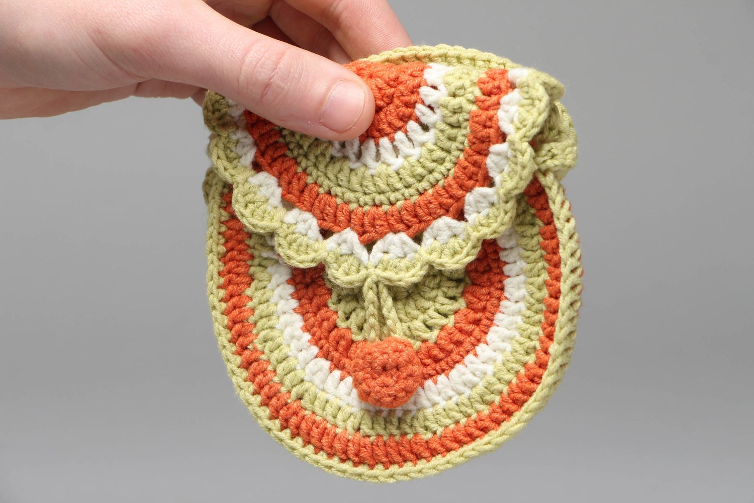 Bright crochet shoulder bag for girl photo 3