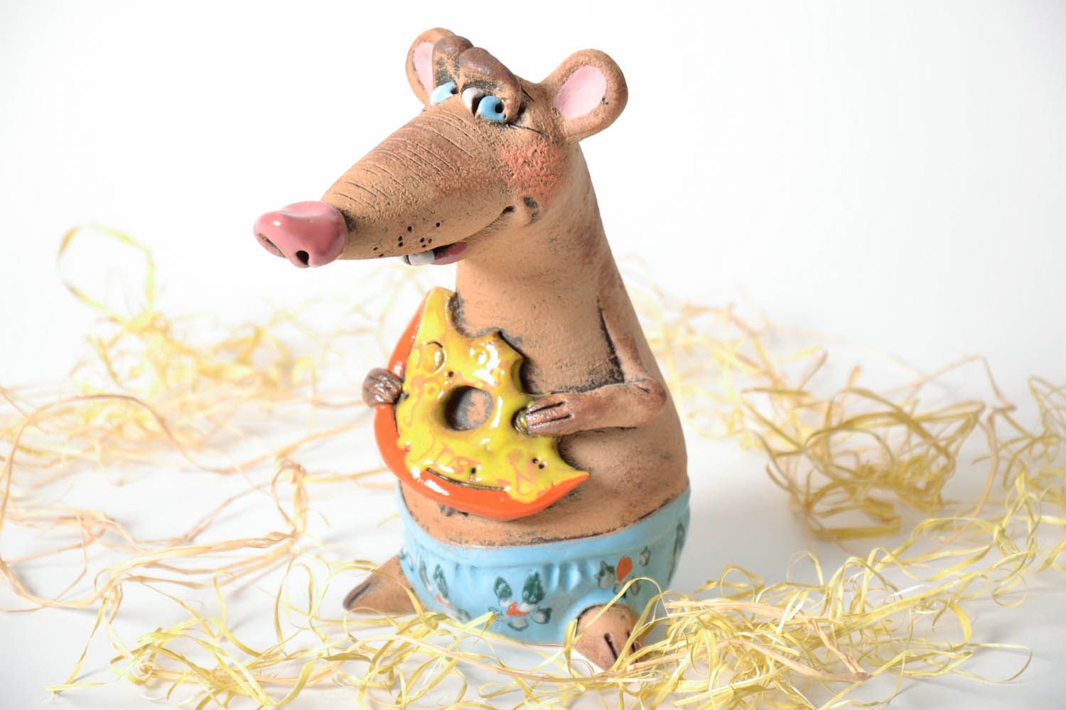 ceramic moneybox Mouse and a Piece of Cheese photo 1