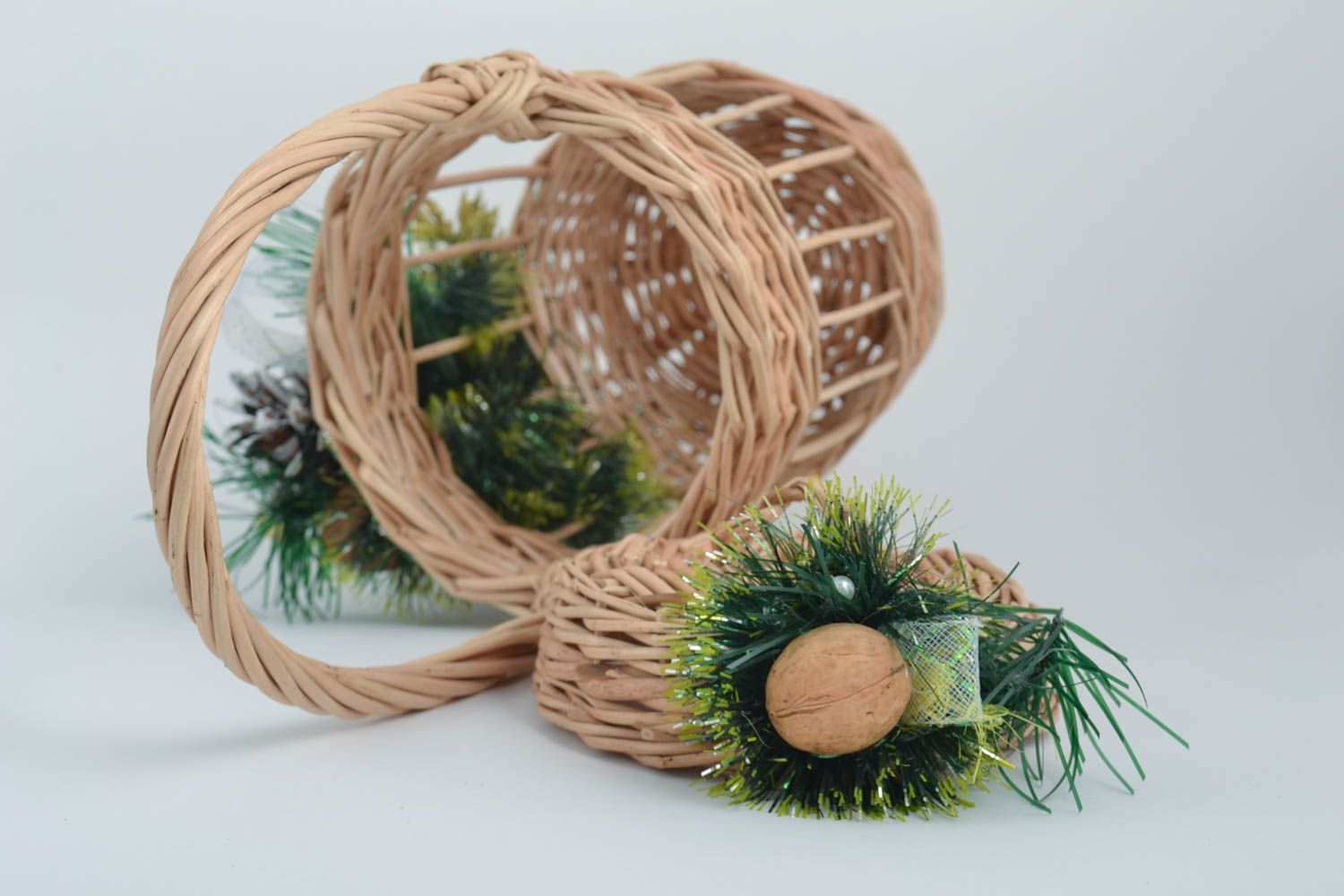 Beautiful handmade woven basket decorative basket Easter basket ideas photo 4