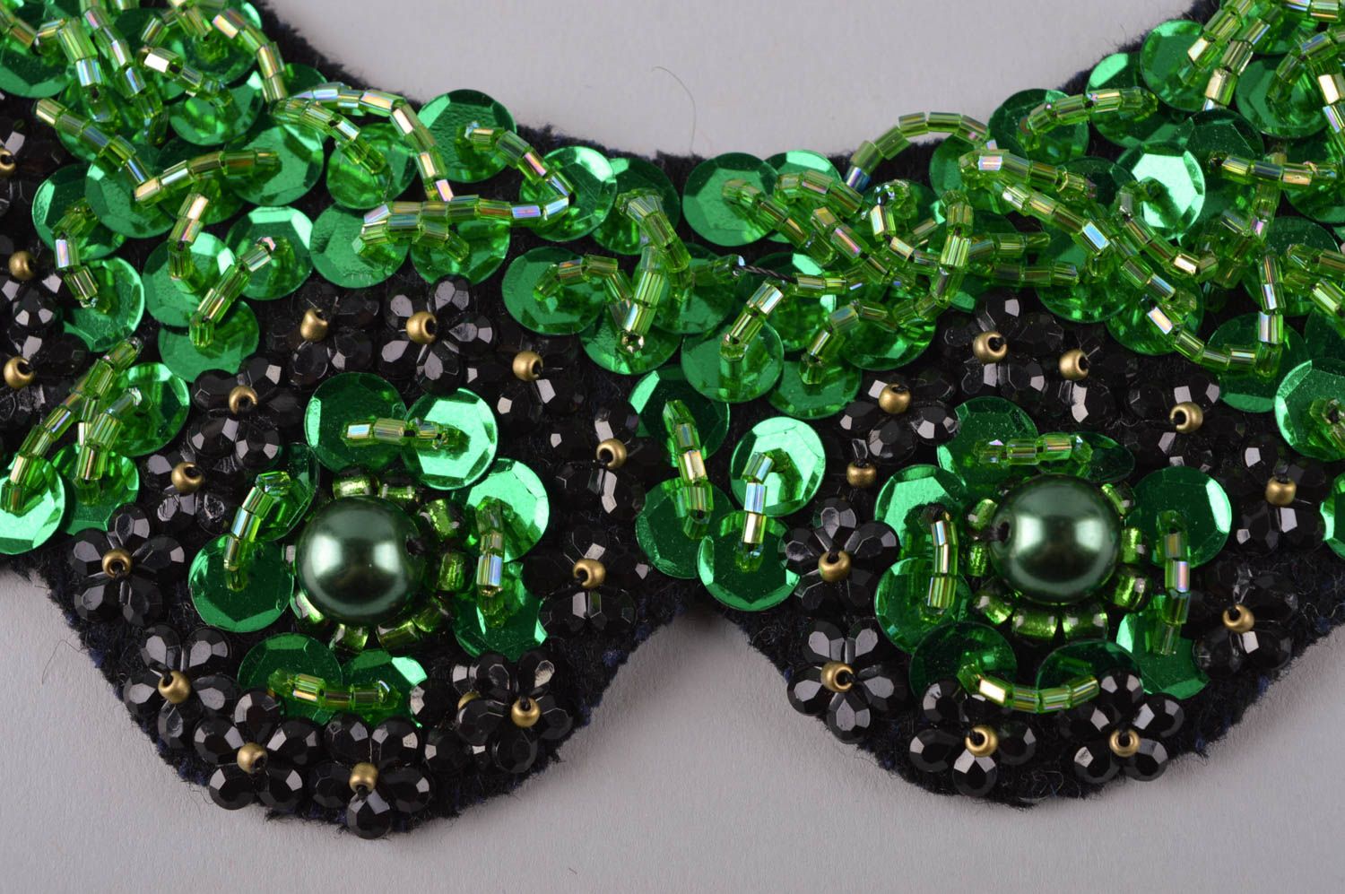 Handmade Schmuck Halskette abnehmbarer Kragen Accessoire für Frauen grün foto 3