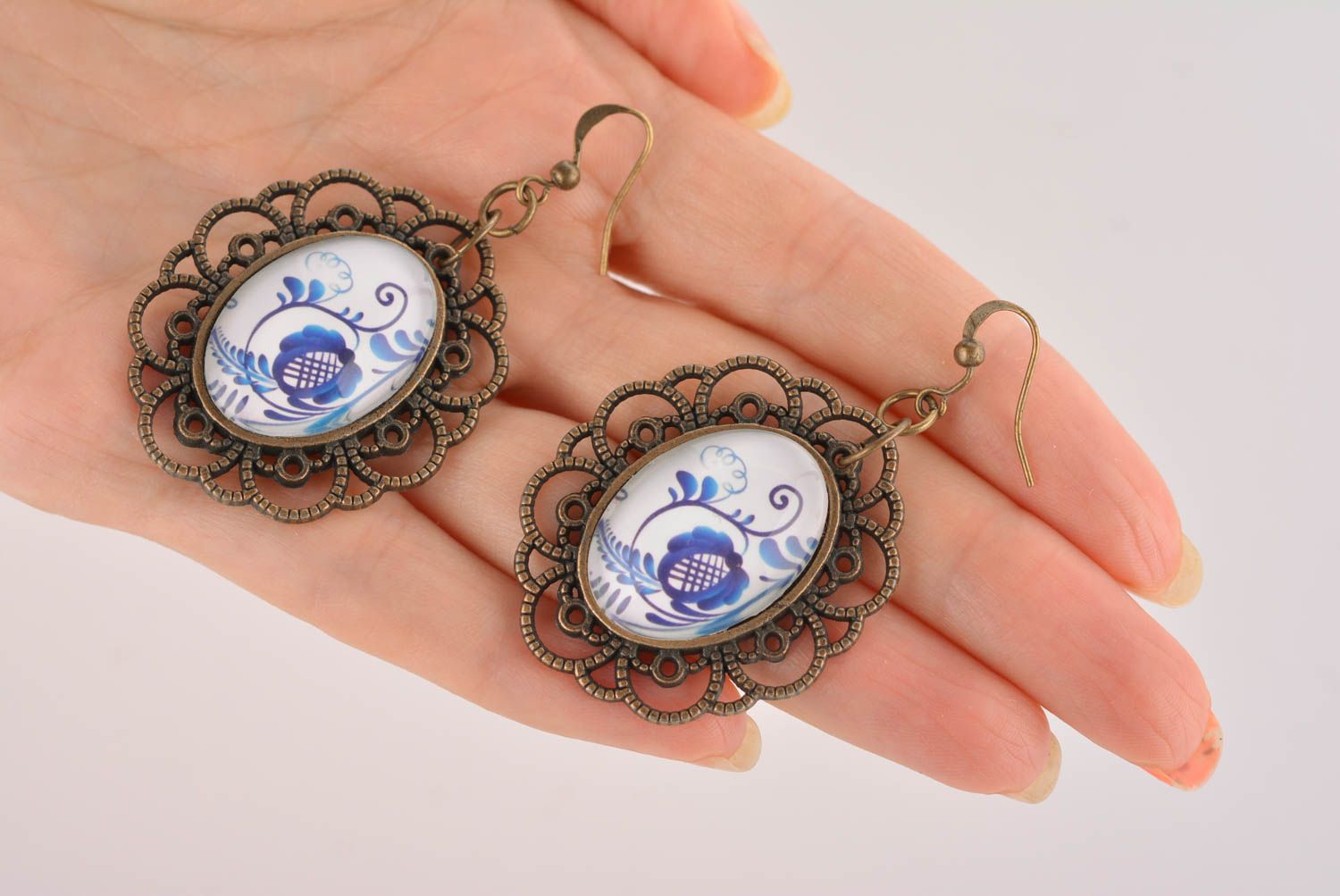 Handmade Ohrringe aus Glas Designer Schmuck Accessoires für Frauen modisch foto 3