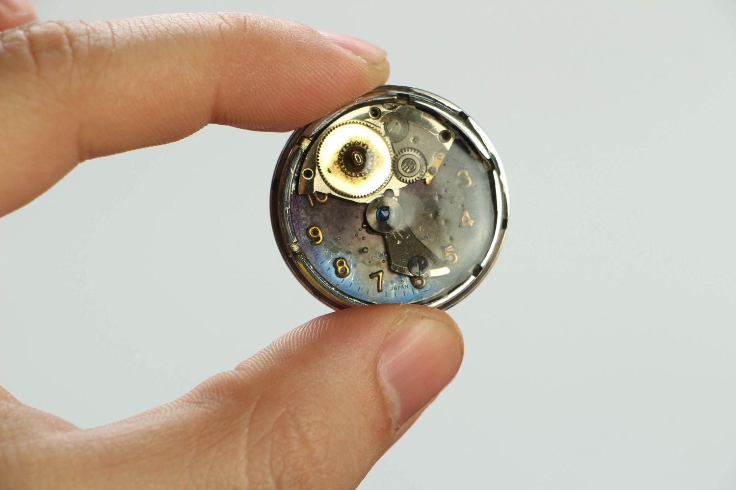 Кольцо металлическое в стиле стимпанк большое круглое фото 4
