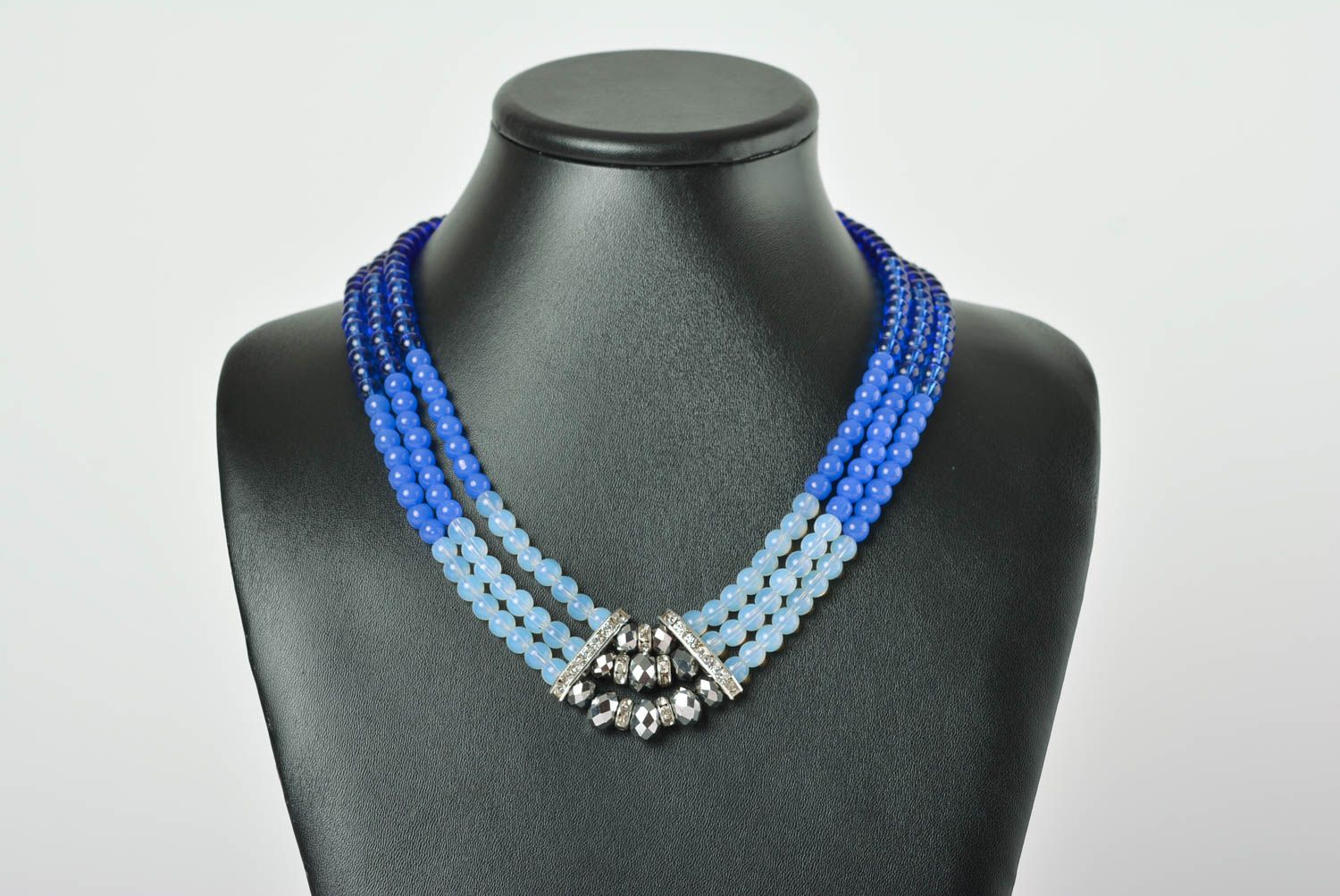 Beautiful handmade beaded necklace artisan jewelry woven bead necklace photo 2