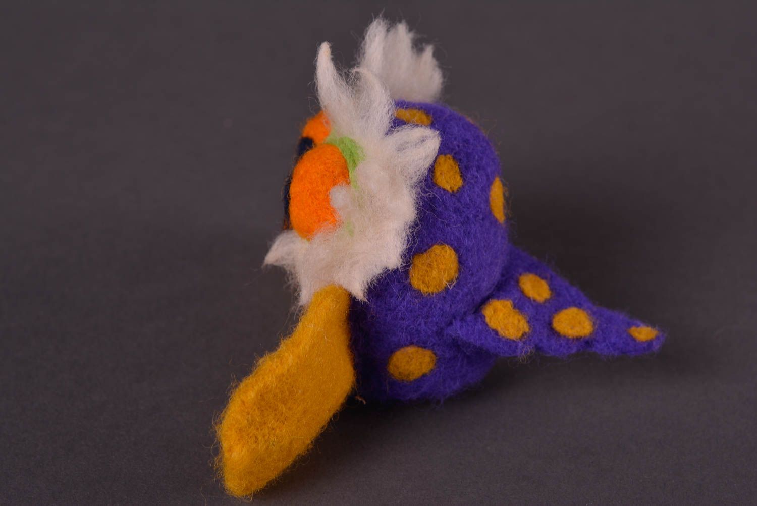 Валяная игрушка ручной работы игрушка из шерсти сова мягкая игрушка Сова фото 4